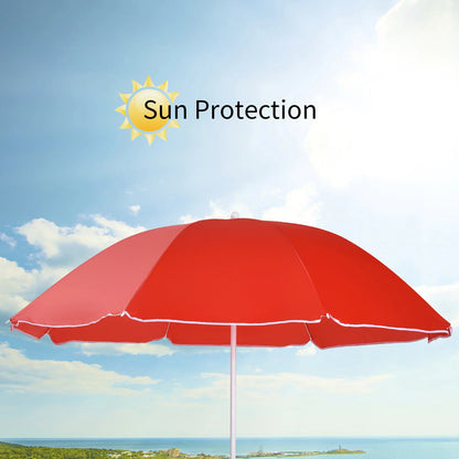 Portable Folding Picnic Double Chair W/Umbrella Table Cooler Beach Camping Red